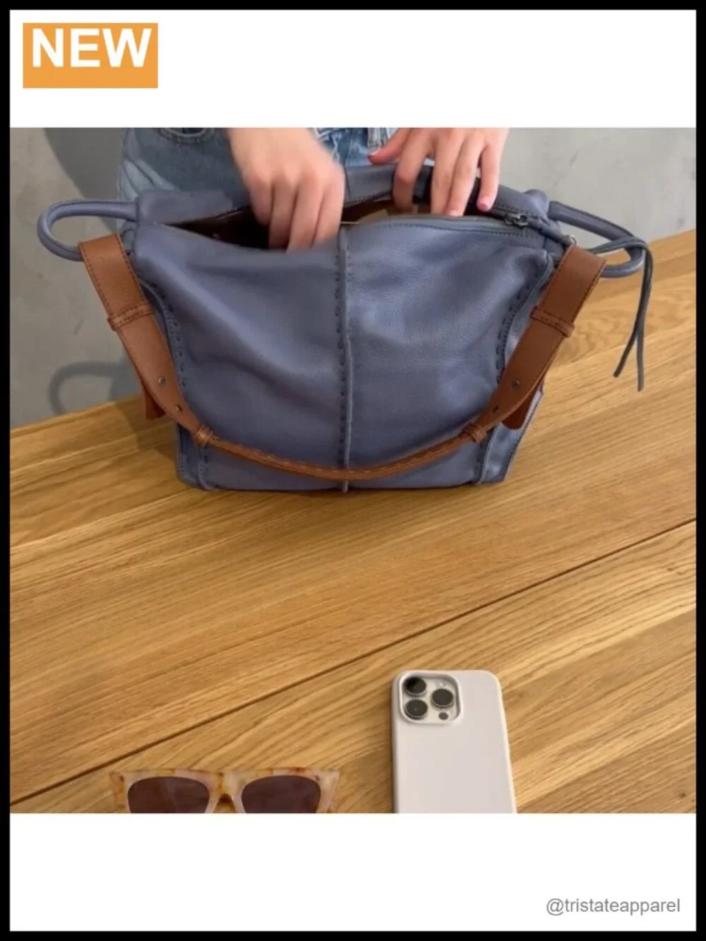 Premium Large Leather Hobo Purse with Zipper Pocket